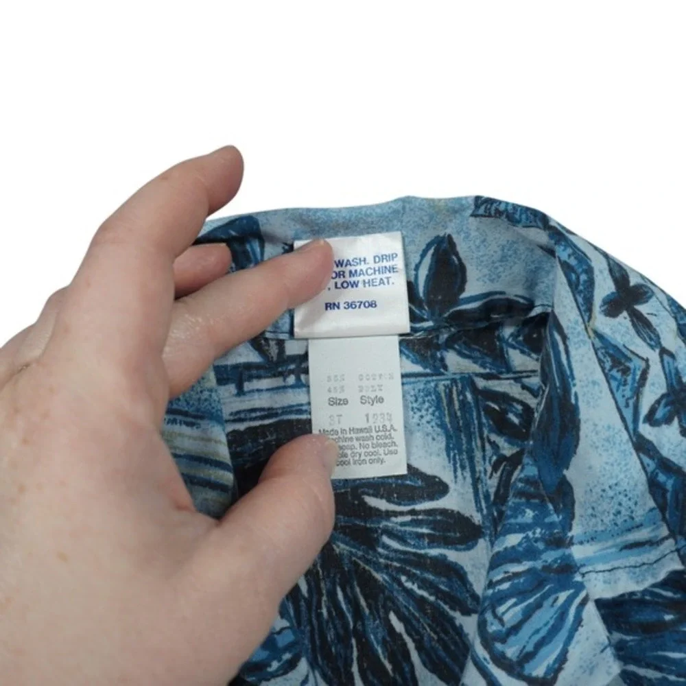 Vintage Kole Kole Hawaii‎ Kids 3T Aloha Shirt Shorts Set Blue Sea Turtle Floral